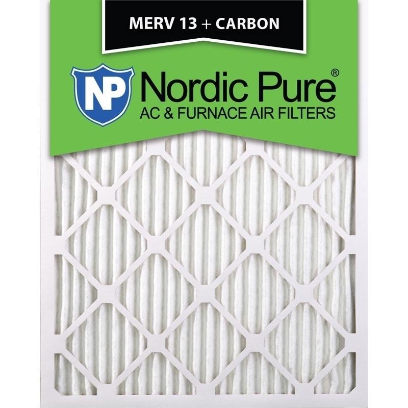 Qty 12 Nordic Pure 15x20x1 MERV 7 Plus Carbon AC Furnace Air Filters